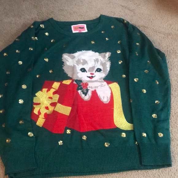 ⚡️FINAL PRICE⚡️ Tipsy Elves Kitten Christmas Sweater - Picture 2 of 16